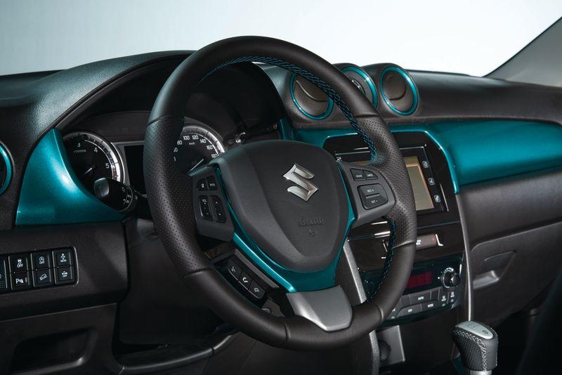 Steering Wheel Coloured Trim Atlantis Turquoise